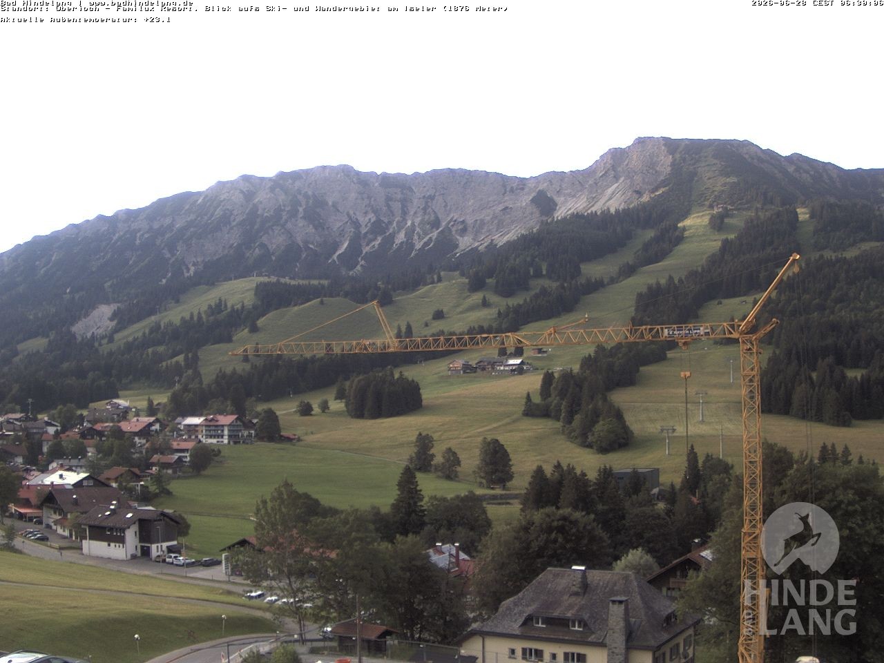 Archiv Foto Webcam Sicht vom Kinderhotel Oberjoch aus auf das Skigebiet gegenüber