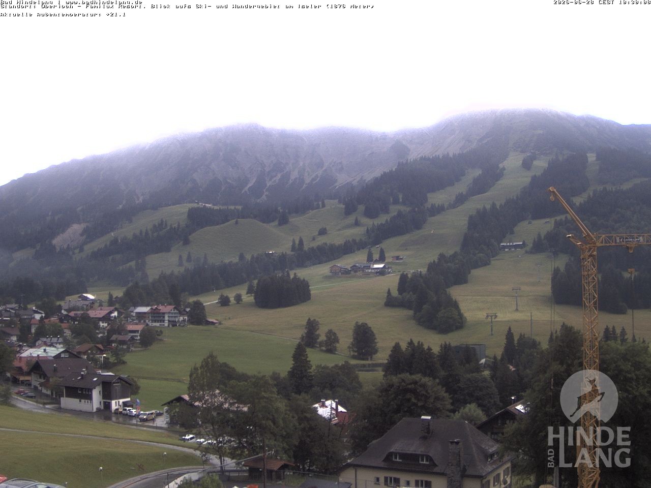 Archiv Foto Webcam Sicht vom Kinderhotel Oberjoch aus auf das Skigebiet gegenüber
