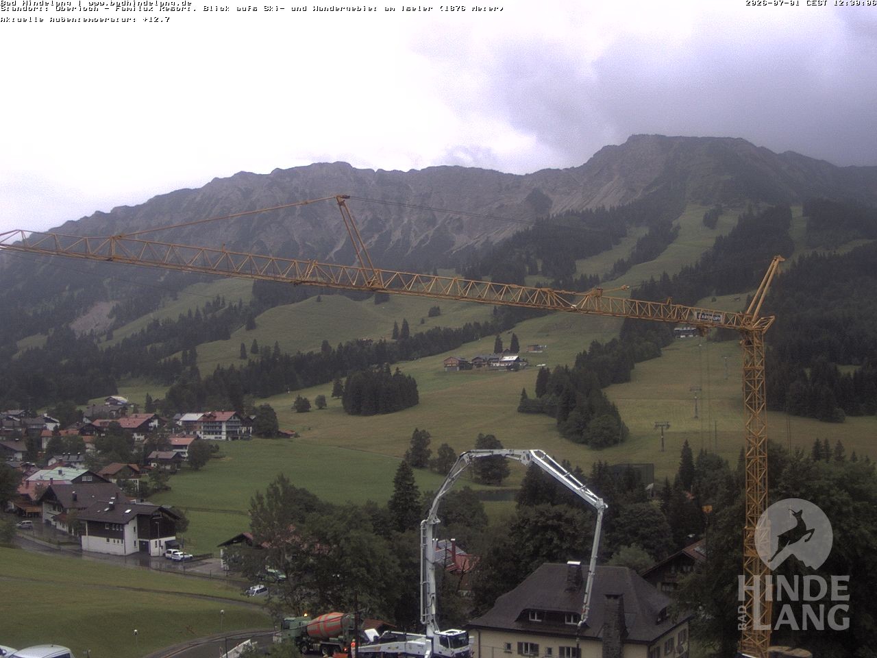 Archiv Foto Webcam Sicht vom Kinderhotel Oberjoch aus auf das Skigebiet gegenüber