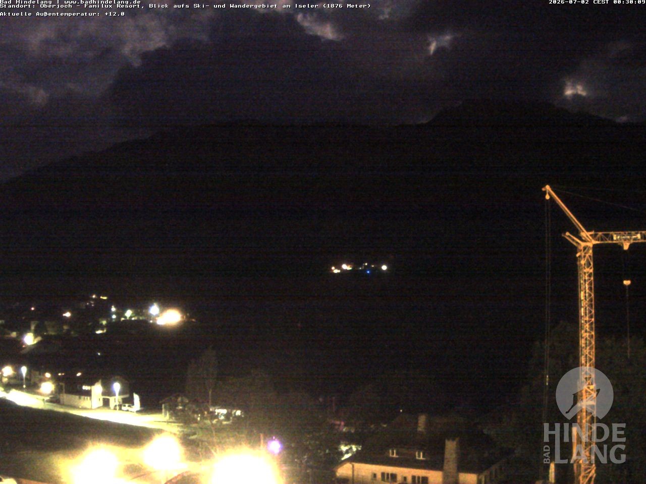 Archiv Foto Webcam Sicht vom Kinderhotel Oberjoch aus auf das Skigebiet gegenüber
