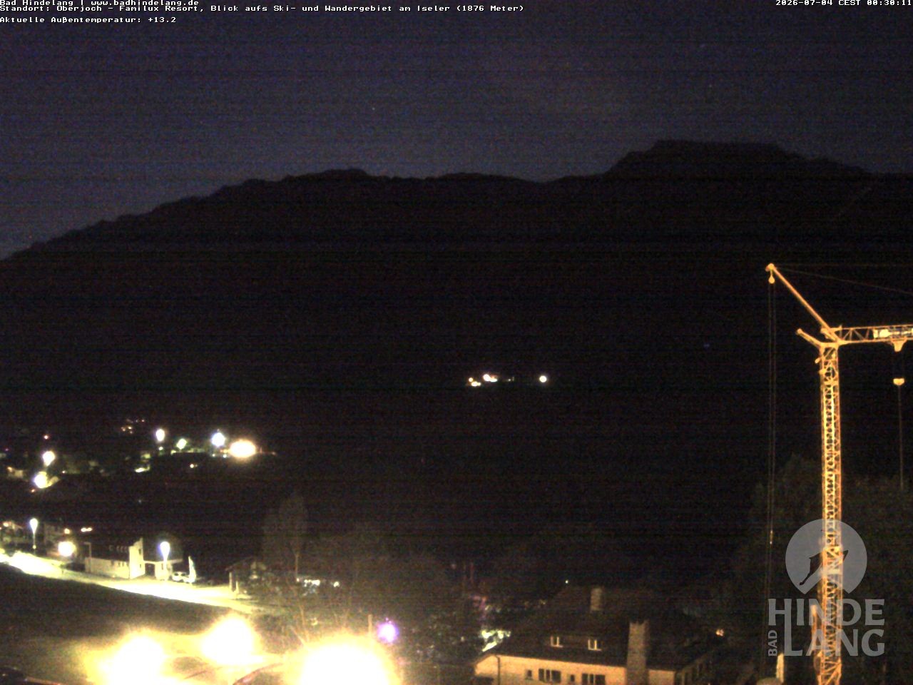 Archiv Foto Webcam Sicht vom Kinderhotel Oberjoch aus auf das Skigebiet gegenüber