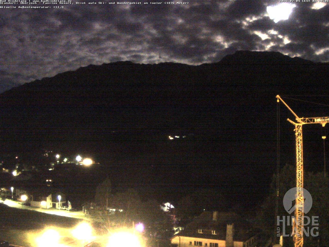 Archiv Foto Webcam Sicht vom Kinderhotel Oberjoch aus auf das Skigebiet gegenüber