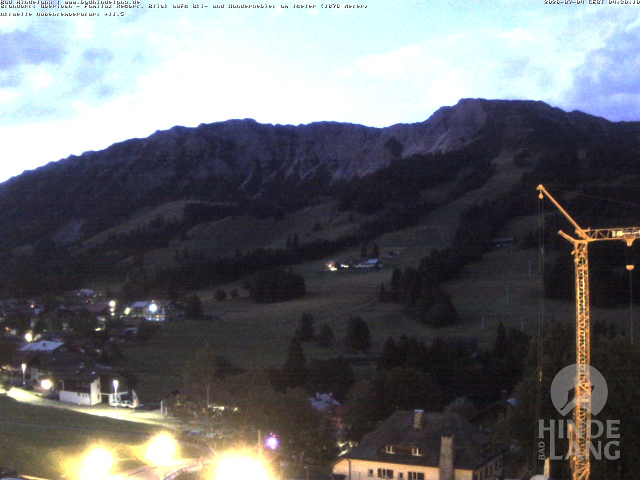 Archiv Foto Webcam Sicht vom Kinderhotel Oberjoch aus auf das Skigebiet gegenüber