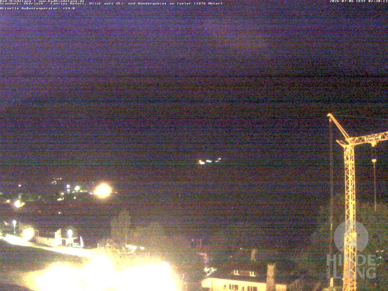 Archiv Foto Webcam Sicht vom Kinderhotel Oberjoch aus auf das Skigebiet gegenüber