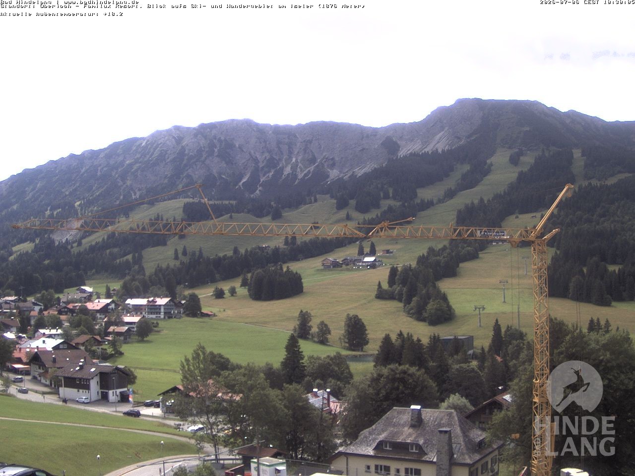 Archiv Foto Webcam Sicht vom Kinderhotel Oberjoch aus auf das Skigebiet gegenüber