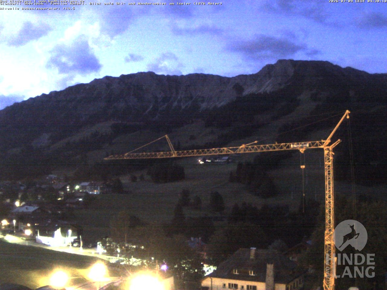 Archiv Foto Webcam Sicht vom Kinderhotel Oberjoch aus auf das Skigebiet gegenüber