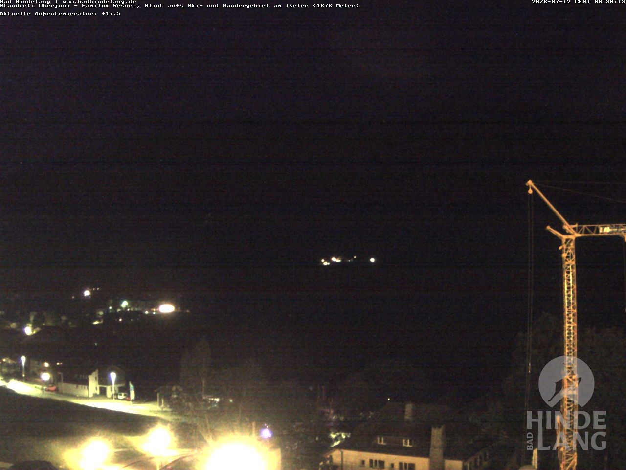 Archiv Foto Webcam Sicht vom Kinderhotel Oberjoch aus auf das Skigebiet gegenüber