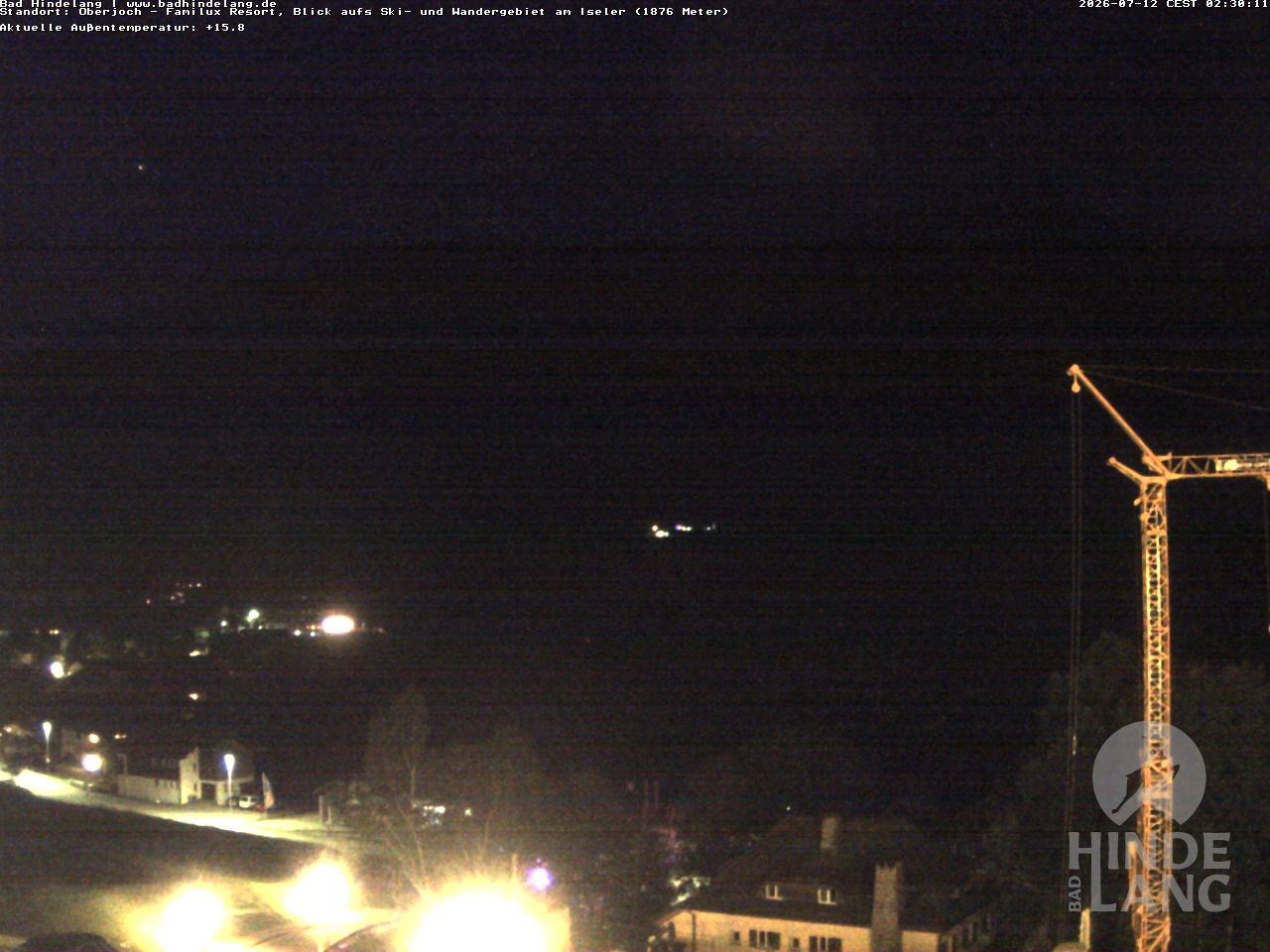 Archiv Foto Webcam Sicht vom Kinderhotel Oberjoch aus auf das Skigebiet gegenüber