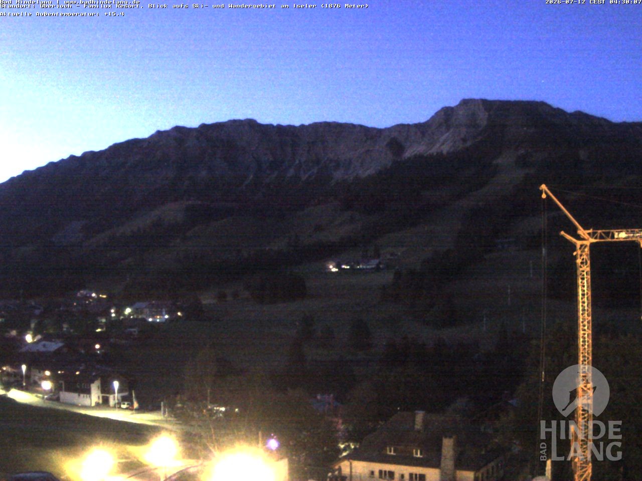 Archiv Foto Webcam Sicht vom Kinderhotel Oberjoch aus auf das Skigebiet gegenüber
