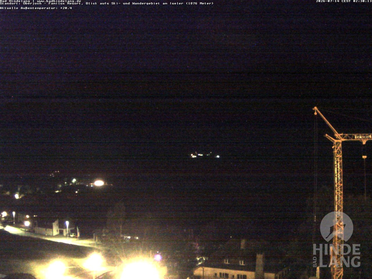 Archiv Foto Webcam Sicht vom Kinderhotel Oberjoch aus auf das Skigebiet gegenüber