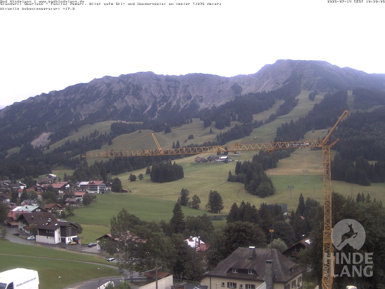 Archiv Foto Webcam Sicht vom Kinderhotel Oberjoch aus auf das Skigebiet gegenüber