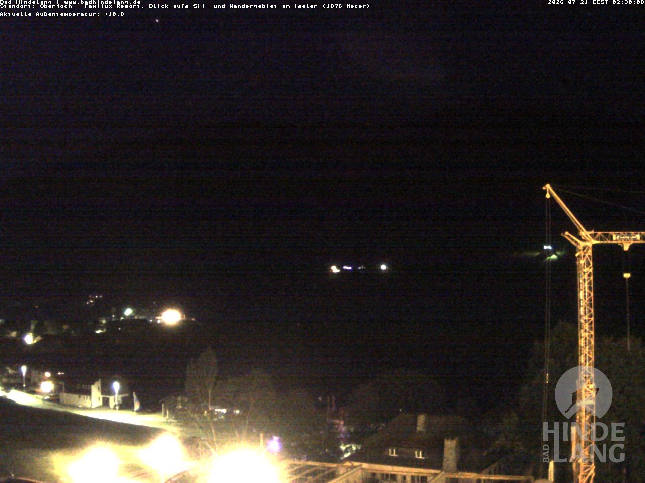 Archived image Webcam View of the kids hotel Oberjoch at the slopes in front