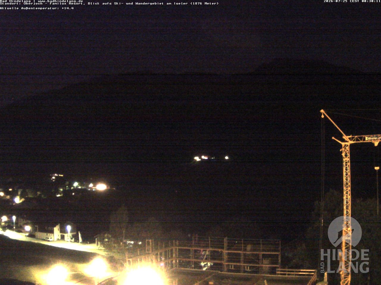 Archiv Foto Webcam Sicht vom Kinderhotel Oberjoch aus auf das Skigebiet gegenüber