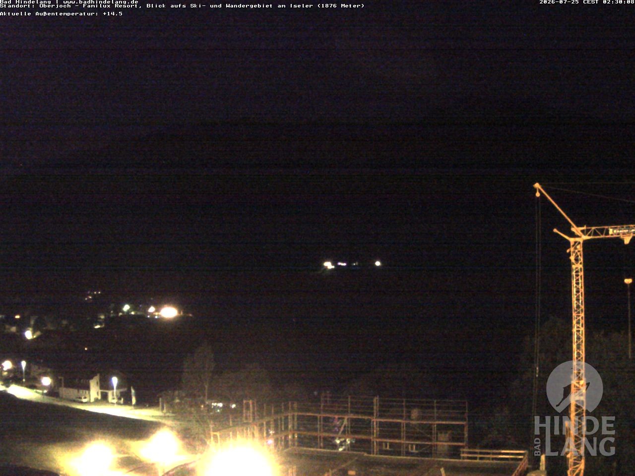 Archiv Foto Webcam Sicht vom Kinderhotel Oberjoch aus auf das Skigebiet gegenüber