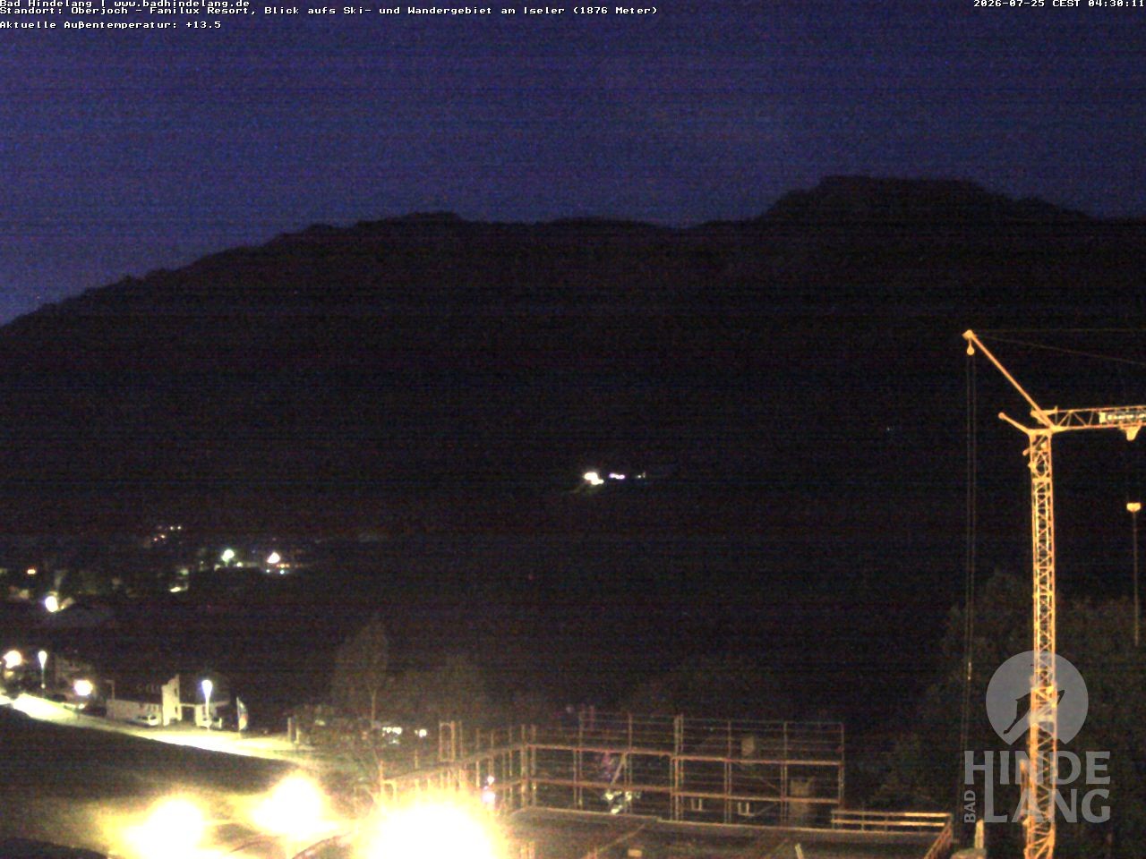 Archiv Foto Webcam Sicht vom Kinderhotel Oberjoch aus auf das Skigebiet gegenüber
