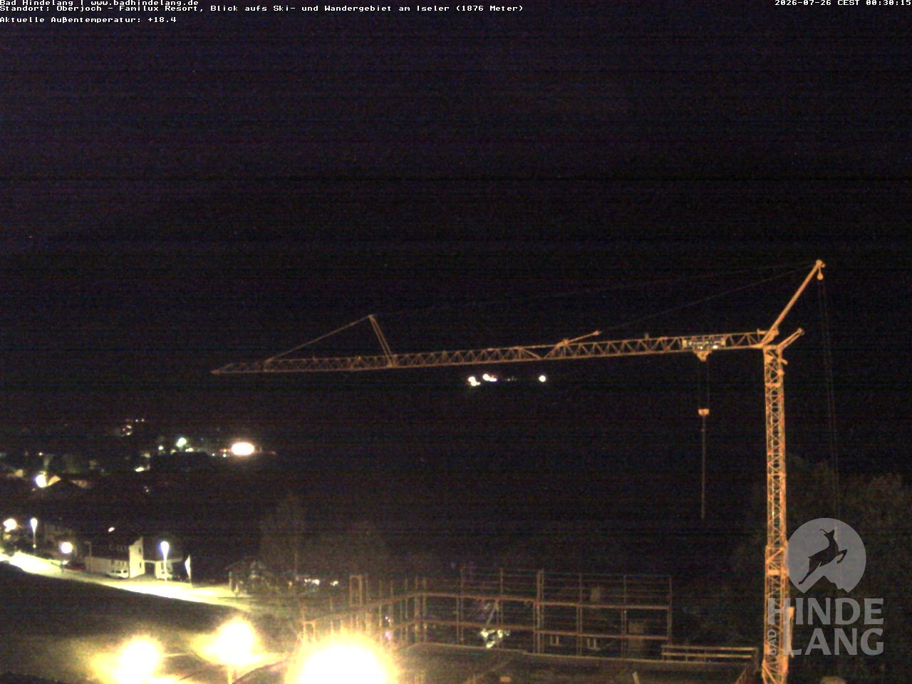 Archiv Foto Webcam Sicht vom Kinderhotel Oberjoch aus auf das Skigebiet gegenüber