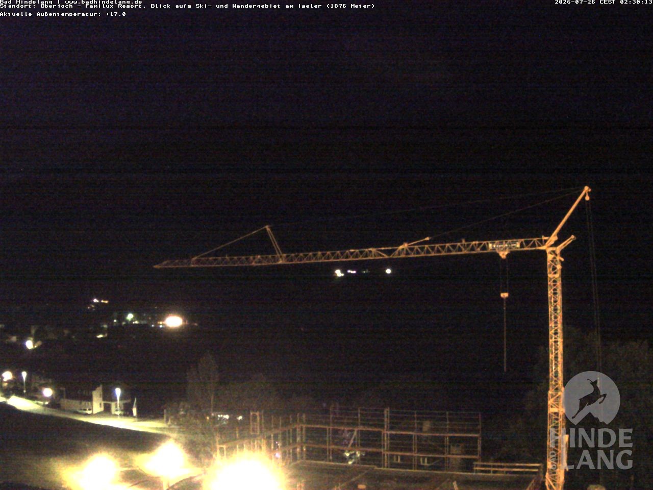 Archiv Foto Webcam Sicht vom Kinderhotel Oberjoch aus auf das Skigebiet gegenüber