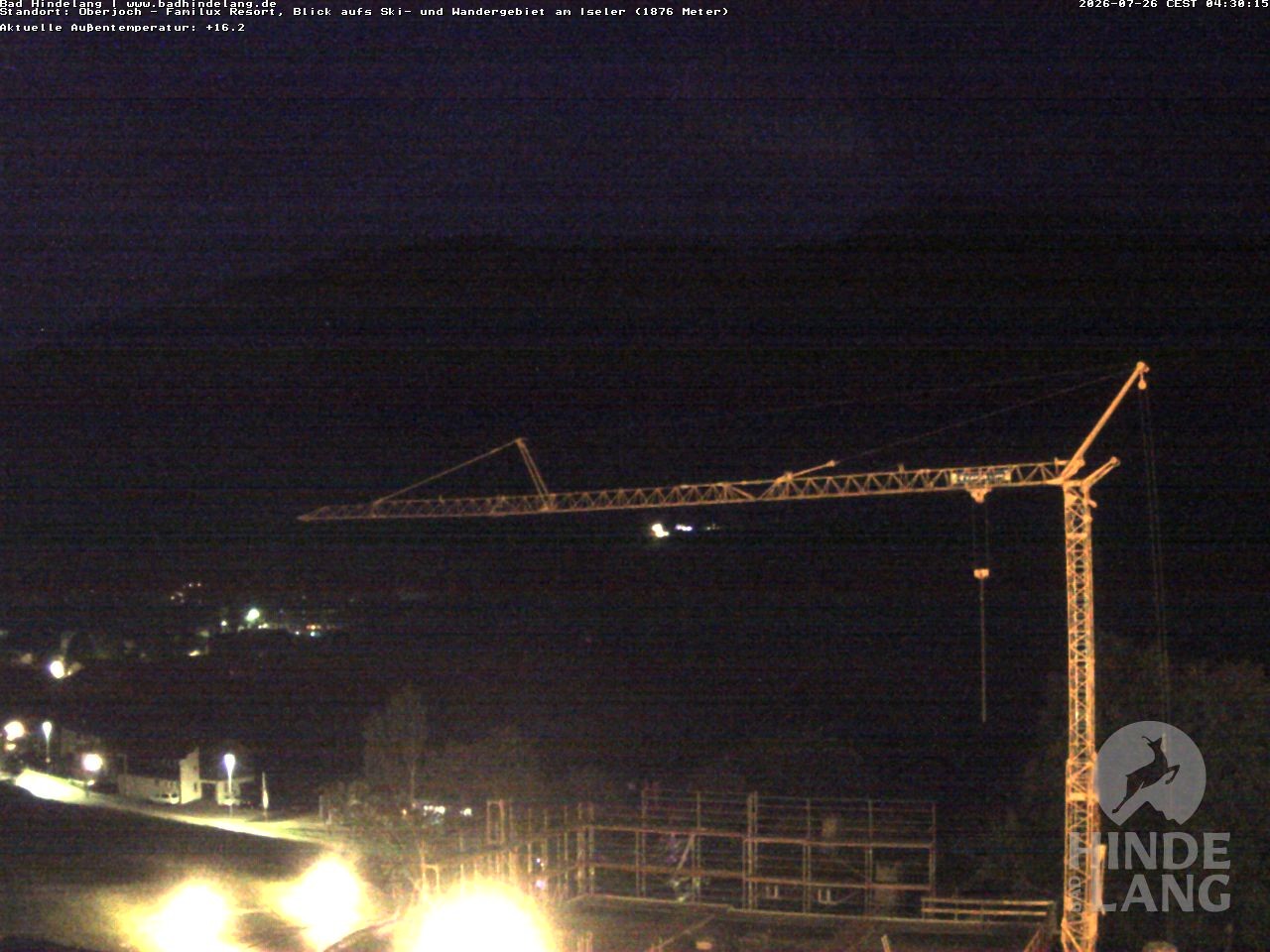 Archiv Foto Webcam Sicht vom Kinderhotel Oberjoch aus auf das Skigebiet gegenüber