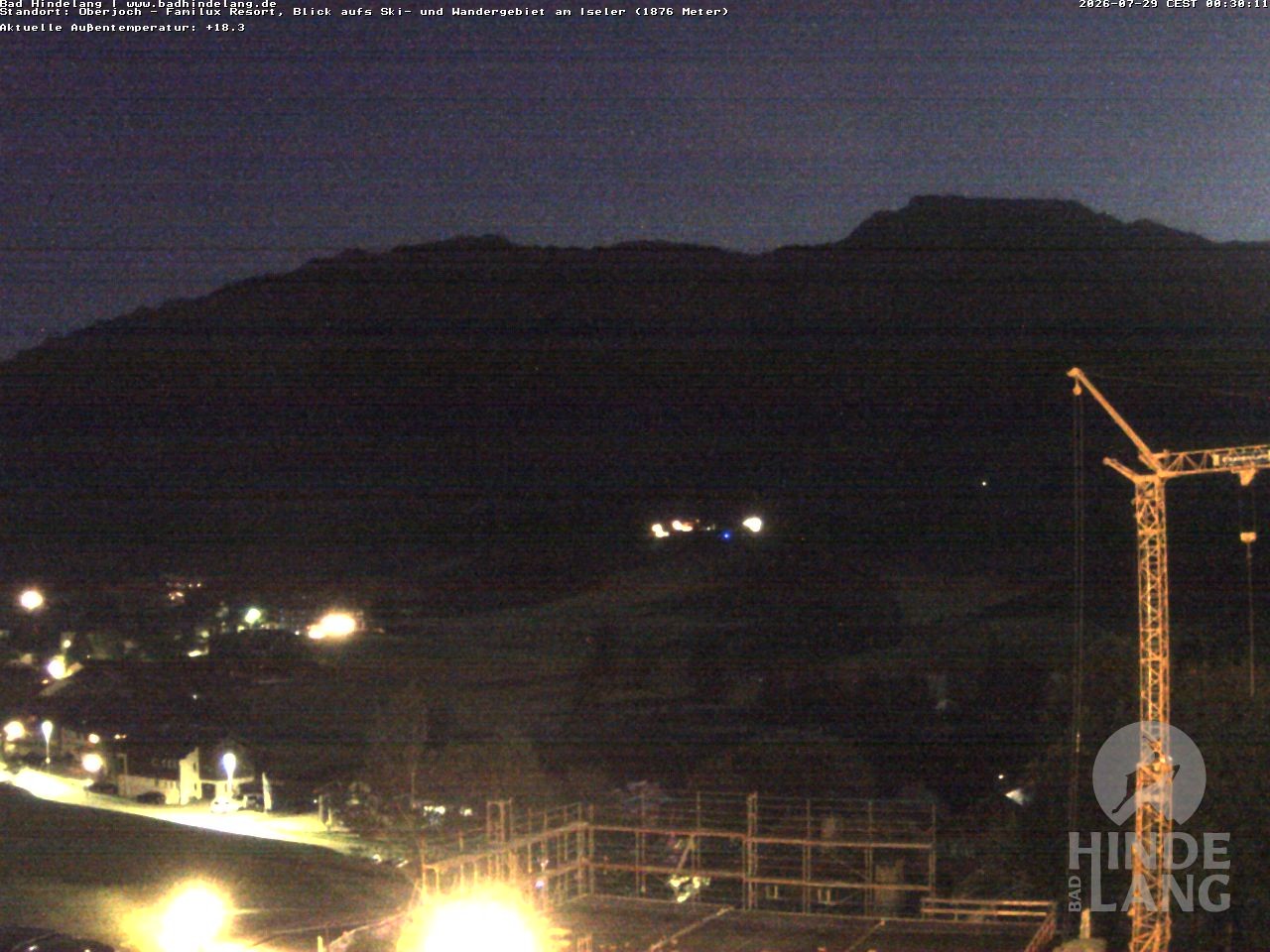 Archiv Foto Webcam Sicht vom Kinderhotel Oberjoch aus auf das Skigebiet gegenüber