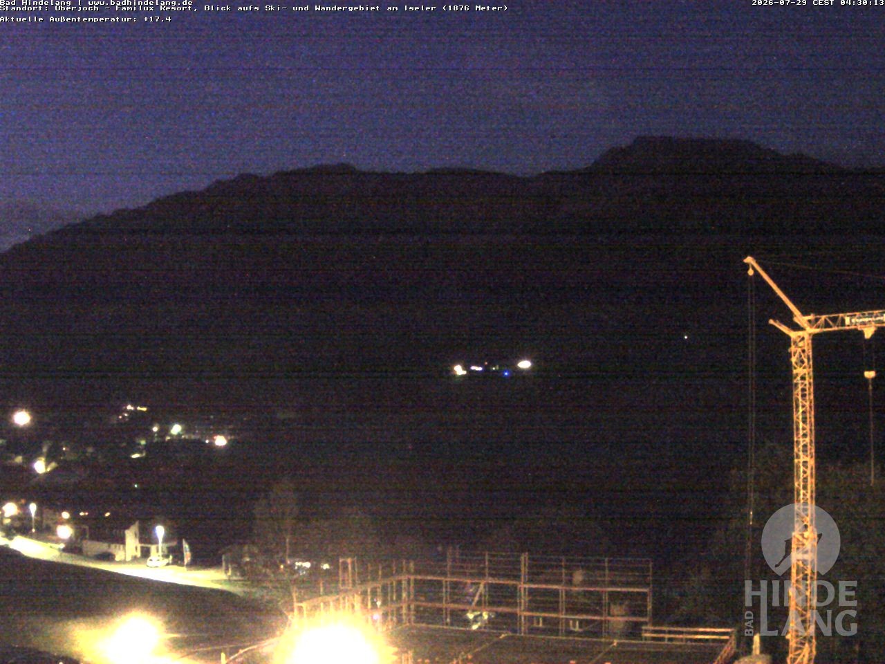Archiv Foto Webcam Sicht vom Kinderhotel Oberjoch aus auf das Skigebiet gegenüber