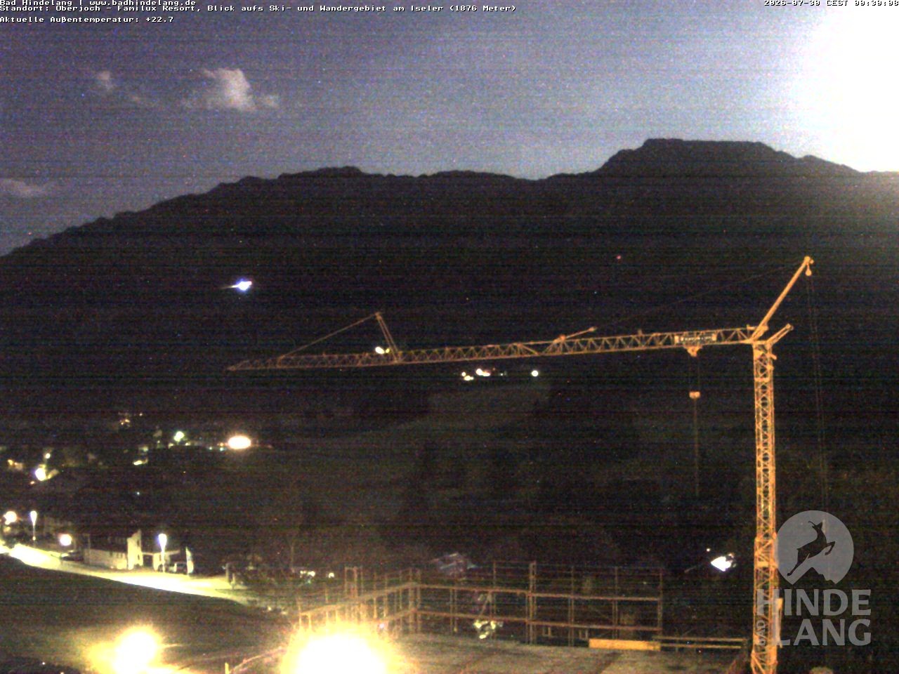 Archiv Foto Webcam Sicht vom Kinderhotel Oberjoch aus auf das Skigebiet gegenüber