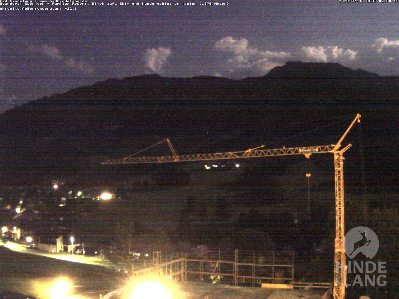 Archiv Foto Webcam Sicht vom Kinderhotel Oberjoch aus auf das Skigebiet gegenüber