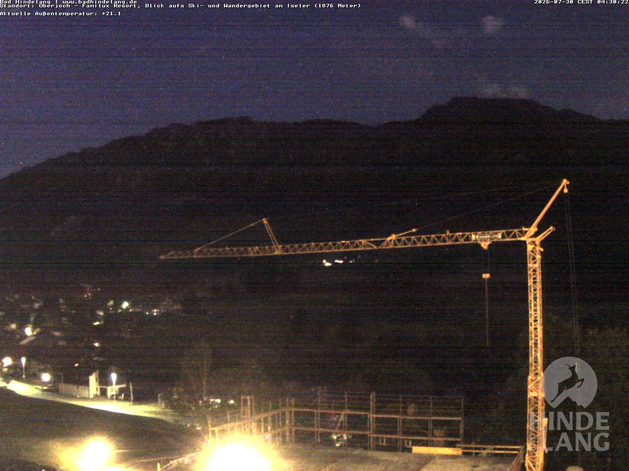 Archiv Foto Webcam Sicht vom Kinderhotel Oberjoch aus auf das Skigebiet gegenüber