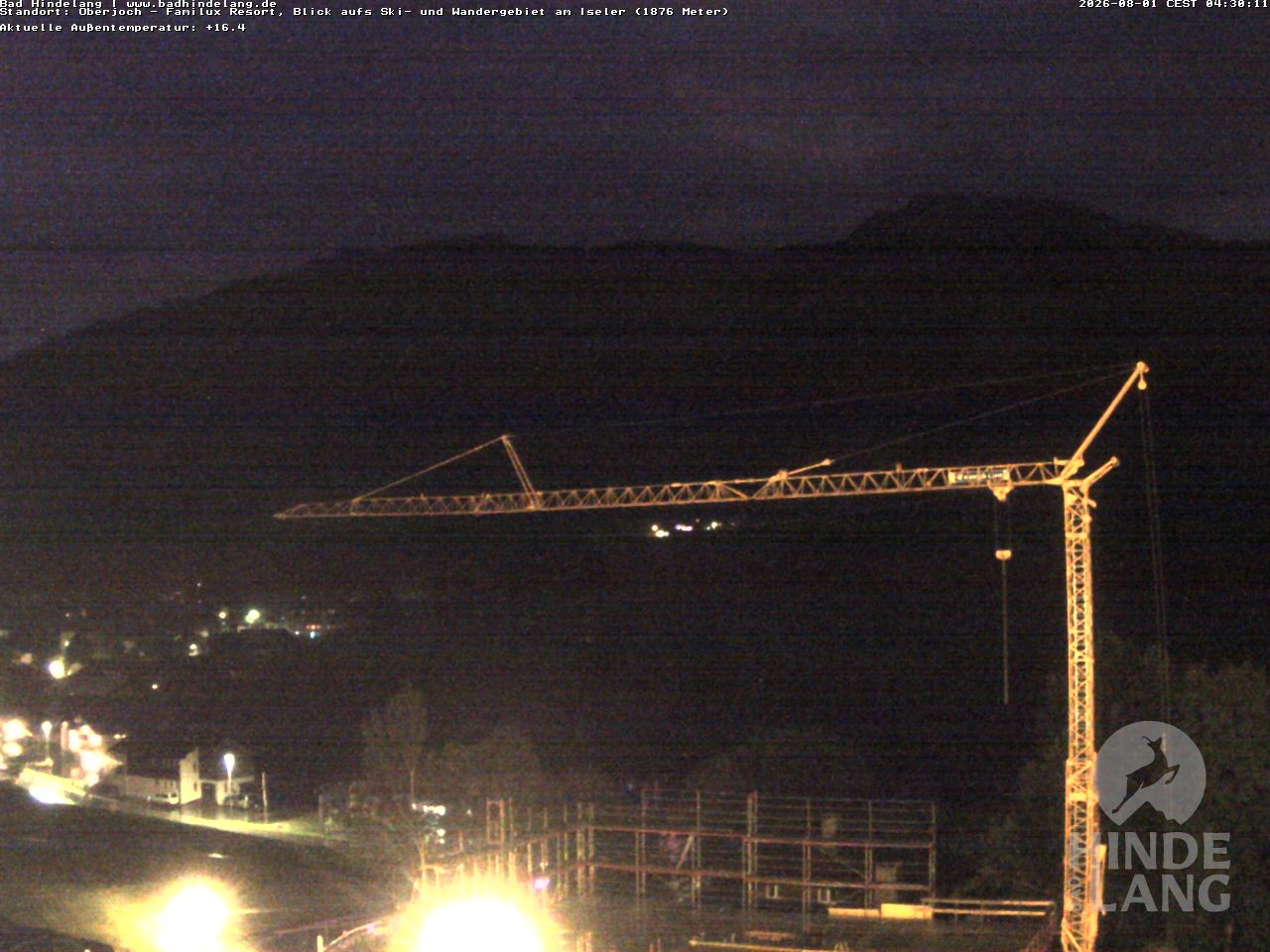Archiv Foto Webcam Sicht vom Kinderhotel Oberjoch aus auf das Skigebiet gegenüber
