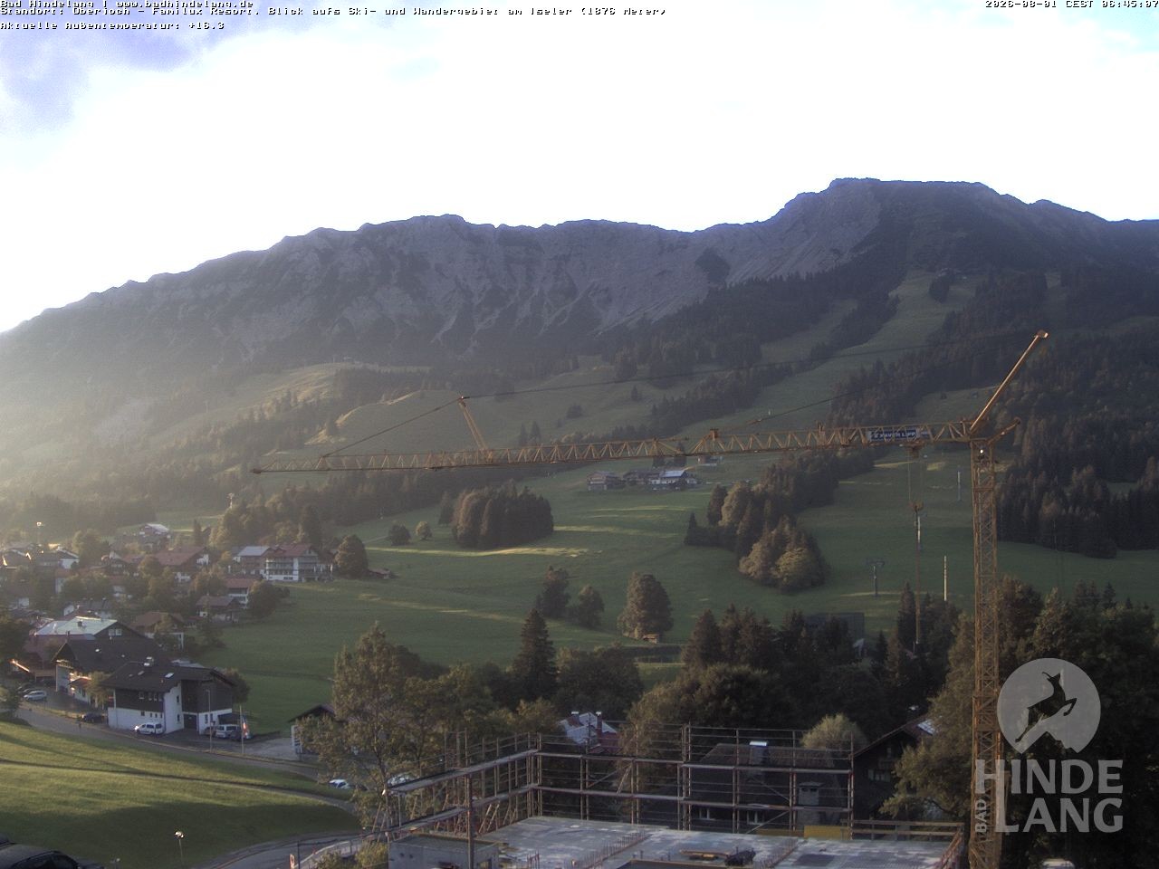 Archiv Foto Webcam Sicht vom Kinderhotel Oberjoch aus auf das Skigebiet gegenüber