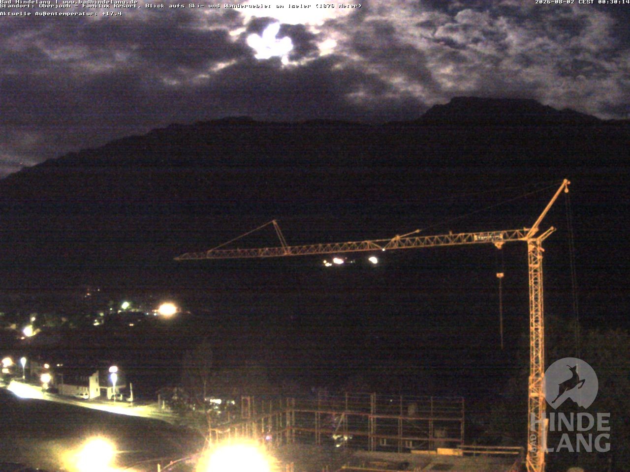 Archived image Webcam View of the kids hotel Oberjoch at the slopes in front