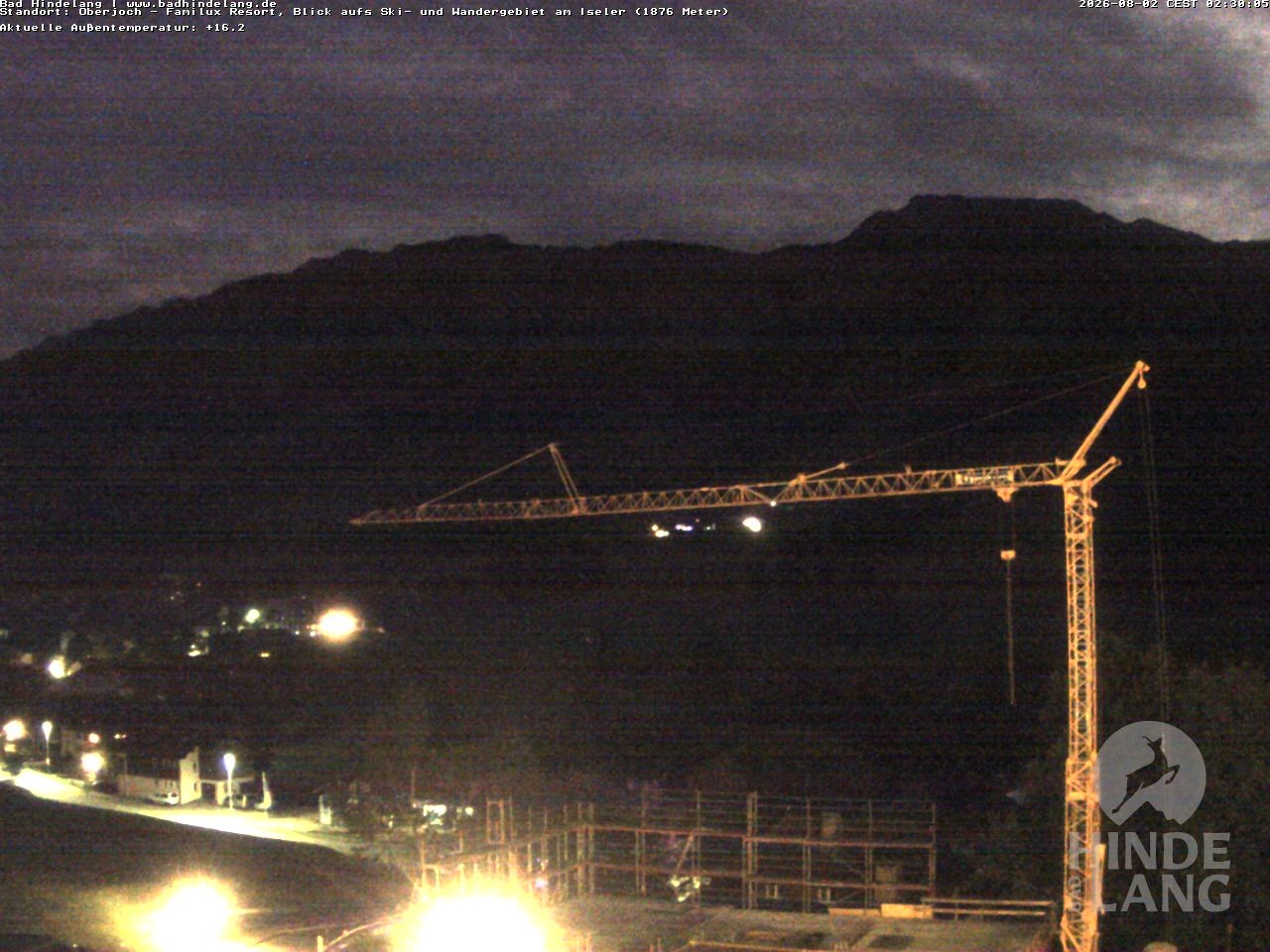 Archived image Webcam View of the kids hotel Oberjoch at the slopes in front