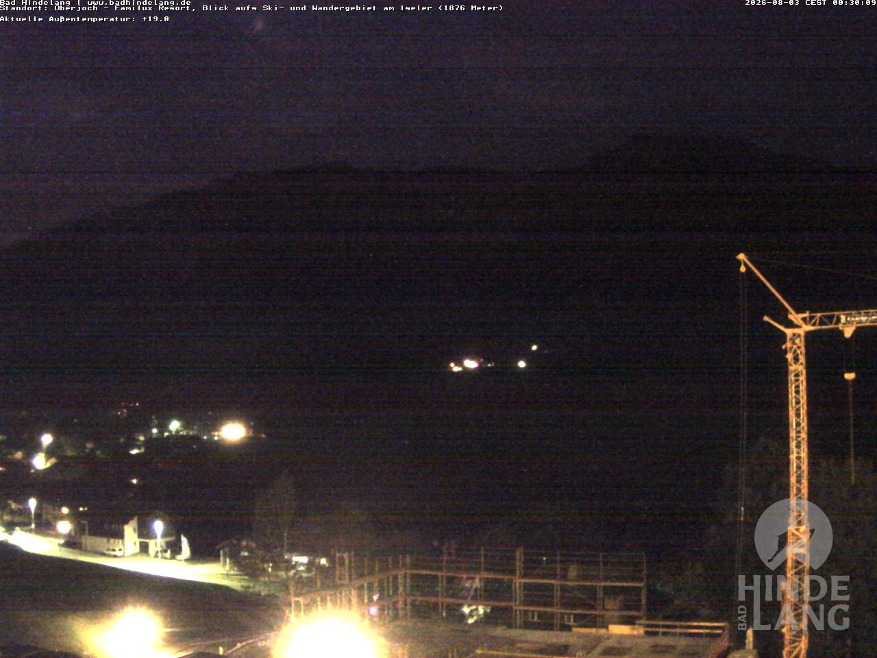 Archiv Foto Webcam Sicht vom Kinderhotel Oberjoch aus auf das Skigebiet gegenüber