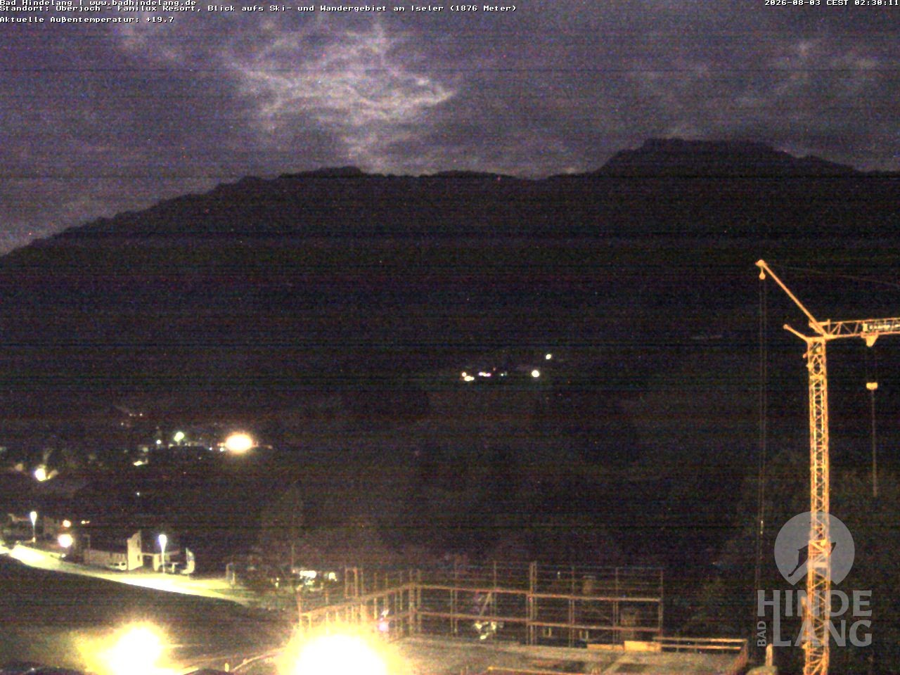Archiv Foto Webcam Sicht vom Kinderhotel Oberjoch aus auf das Skigebiet gegenüber