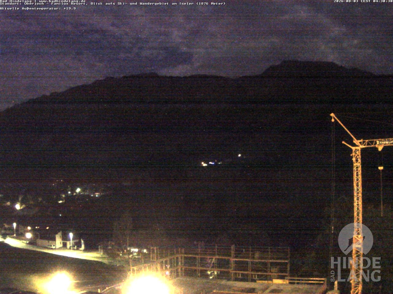 Archiv Foto Webcam Sicht vom Kinderhotel Oberjoch aus auf das Skigebiet gegenüber