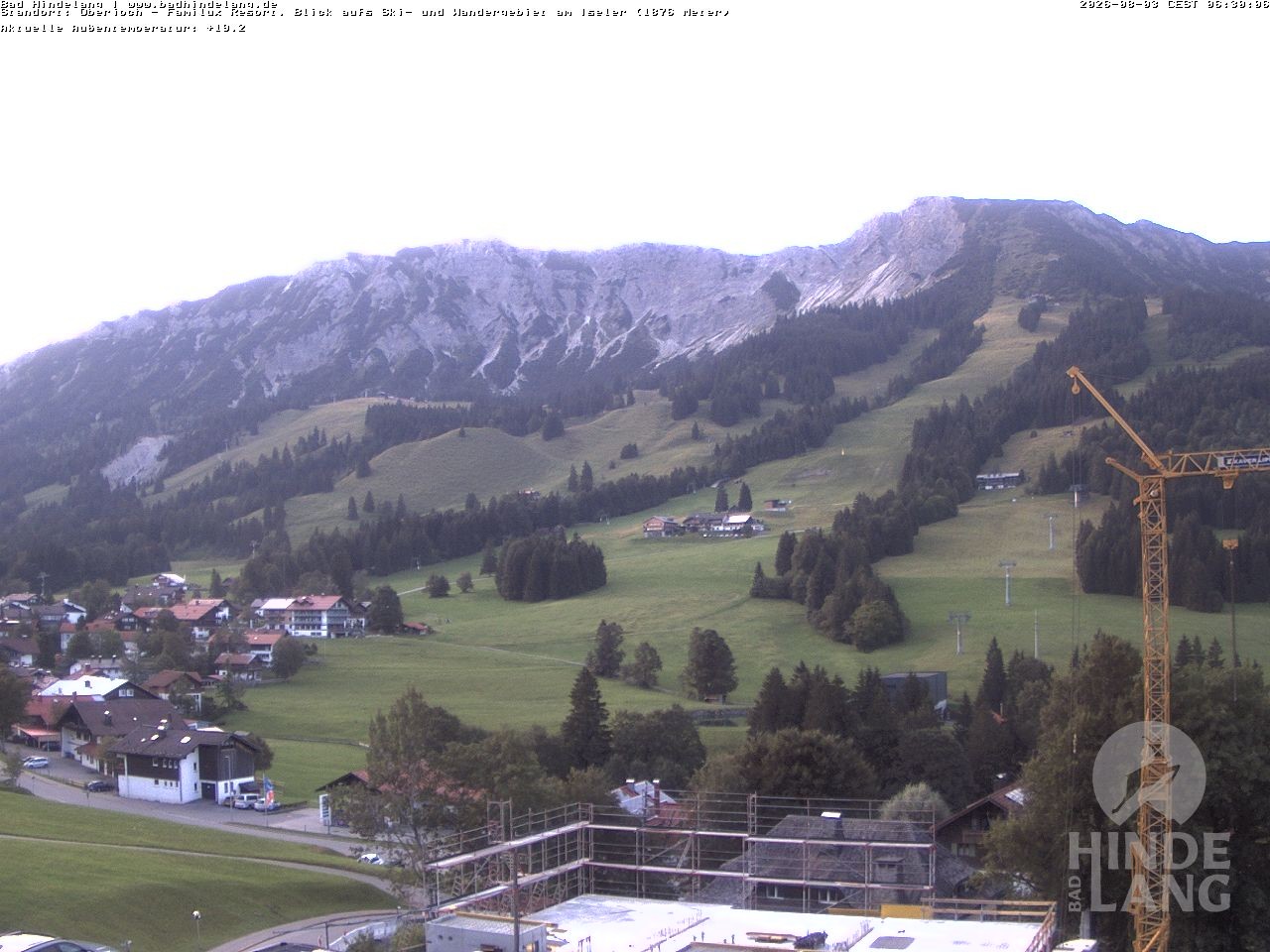 Archiv Foto Webcam Sicht vom Kinderhotel Oberjoch aus auf das Skigebiet gegenüber