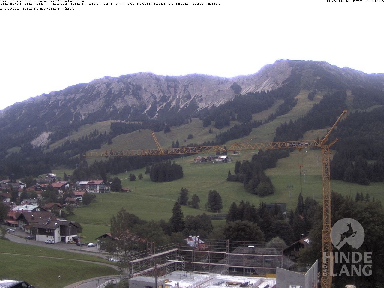 Archiv Foto Webcam Sicht vom Kinderhotel Oberjoch aus auf das Skigebiet gegenüber