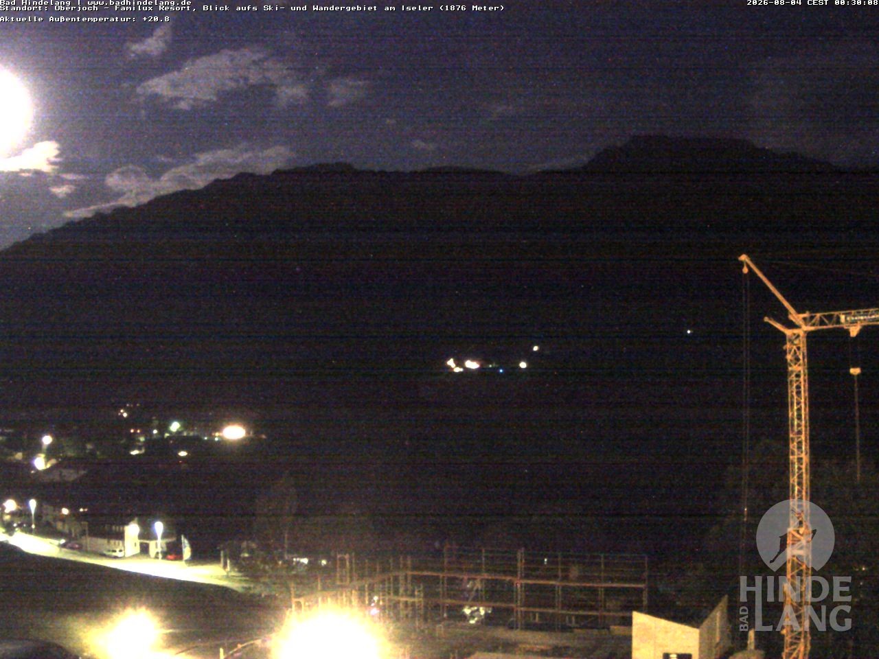 Archiv Foto Webcam Sicht vom Kinderhotel Oberjoch aus auf das Skigebiet gegenüber