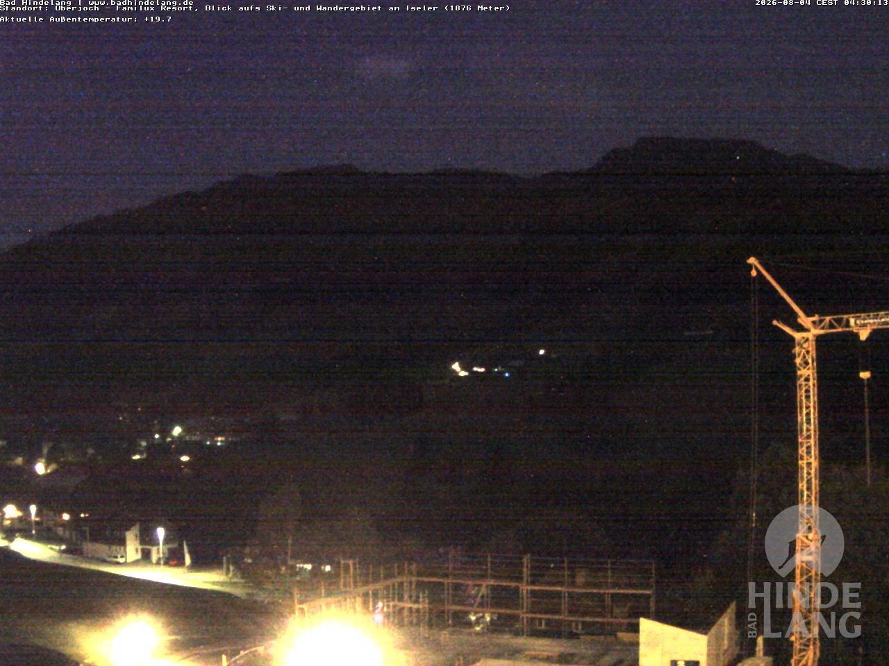 Archiv Foto Webcam Sicht vom Kinderhotel Oberjoch aus auf das Skigebiet gegenüber