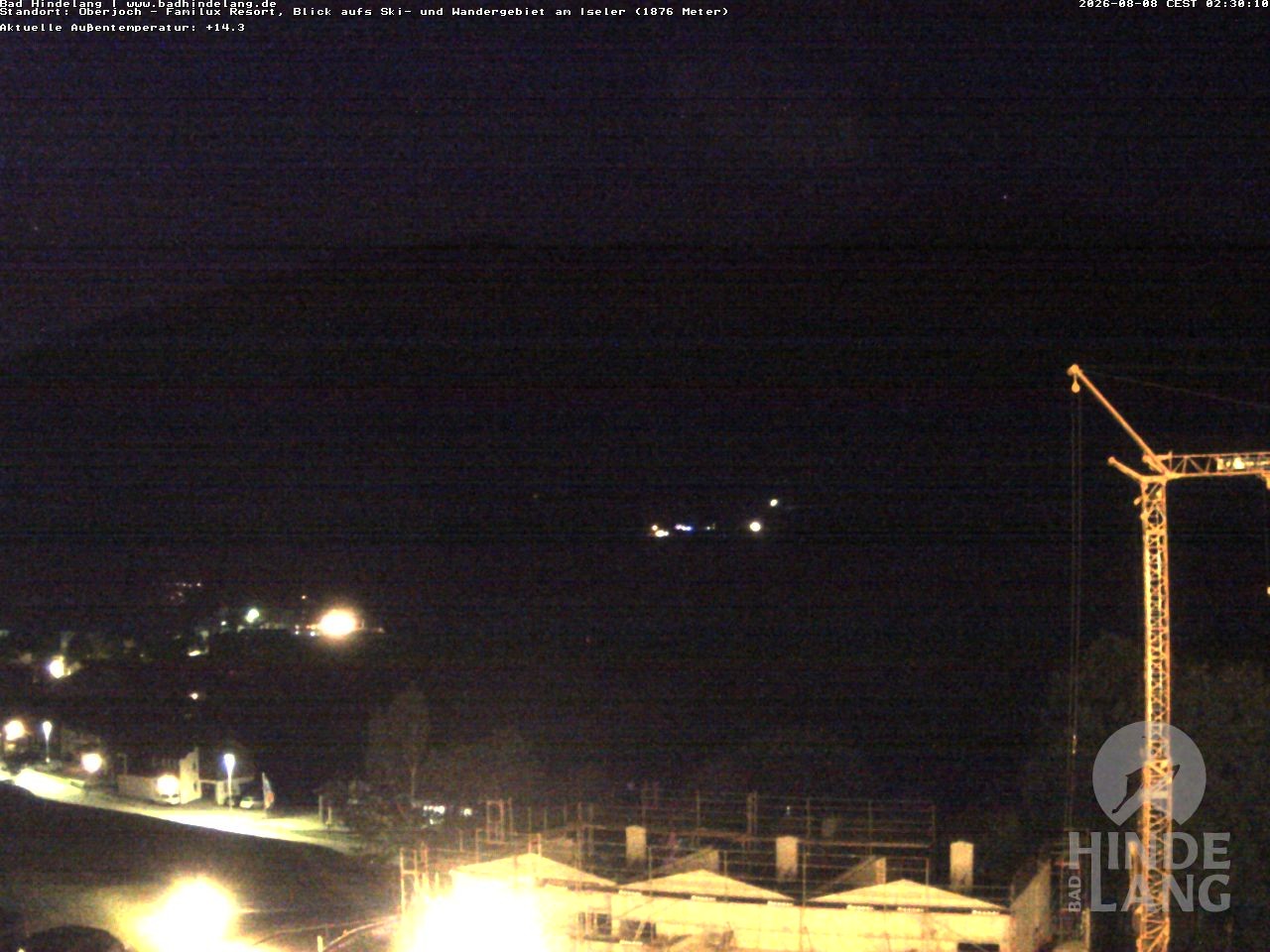 Archiv Foto Webcam Sicht vom Kinderhotel Oberjoch aus auf das Skigebiet gegenüber