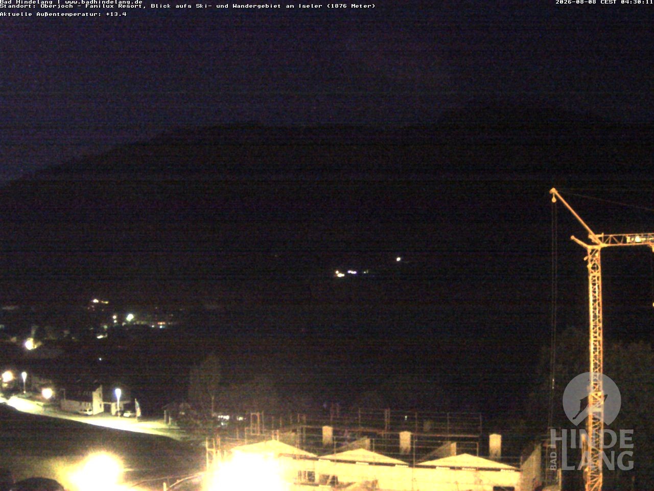 Archiv Foto Webcam Sicht vom Kinderhotel Oberjoch aus auf das Skigebiet gegenüber