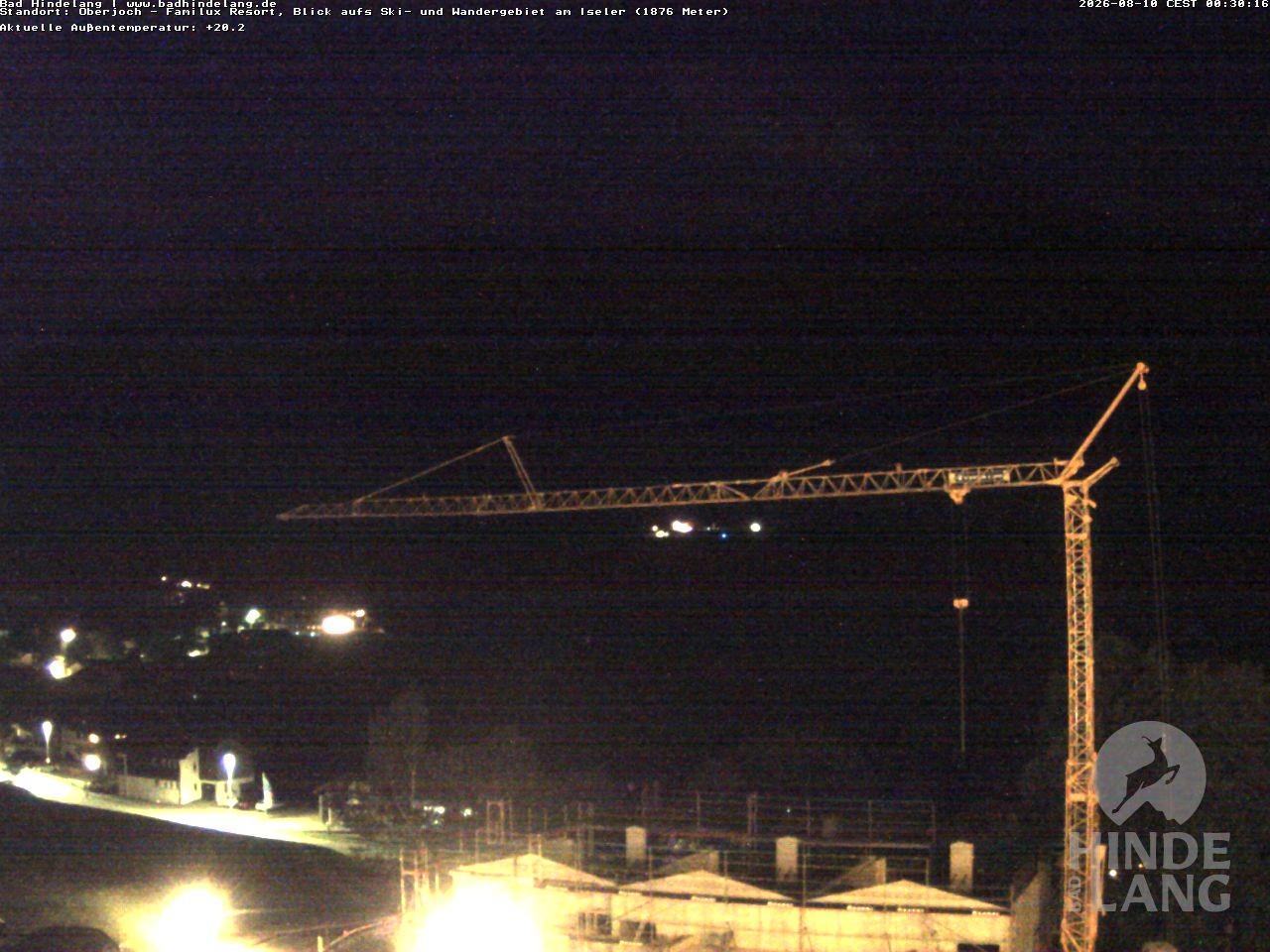Archived image Webcam View of the kids hotel Oberjoch at the slopes in front