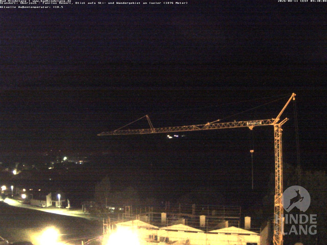 Archiv Foto Webcam Sicht vom Kinderhotel Oberjoch aus auf das Skigebiet gegenüber