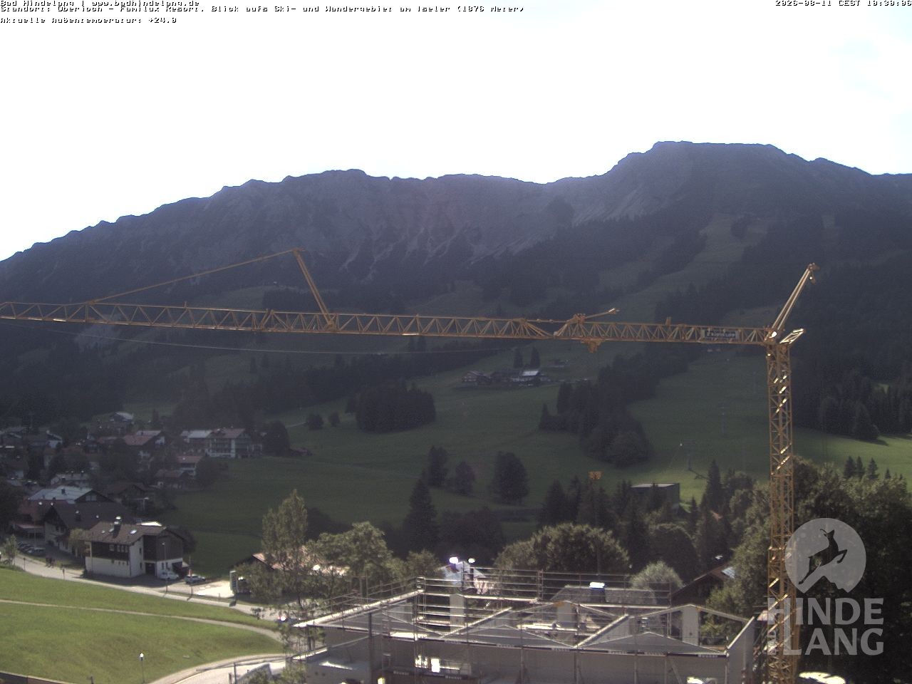 Archiv Foto Webcam Sicht vom Kinderhotel Oberjoch aus auf das Skigebiet gegenüber