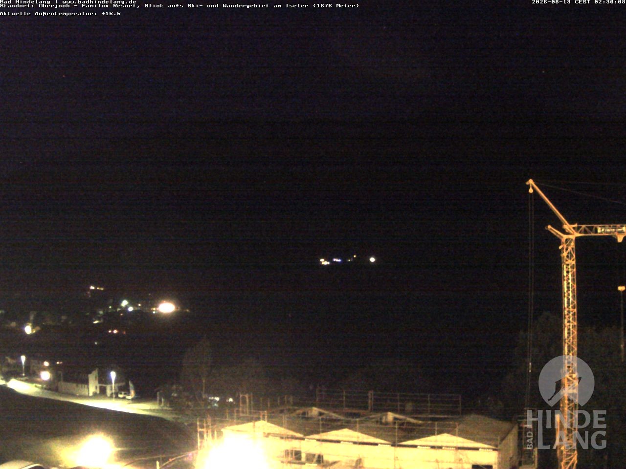 Archiv Foto Webcam Sicht vom Kinderhotel Oberjoch aus auf das Skigebiet gegenüber