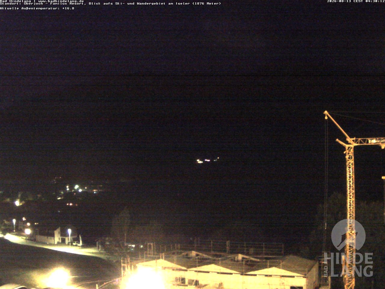 Archiv Foto Webcam Sicht vom Kinderhotel Oberjoch aus auf das Skigebiet gegenüber
