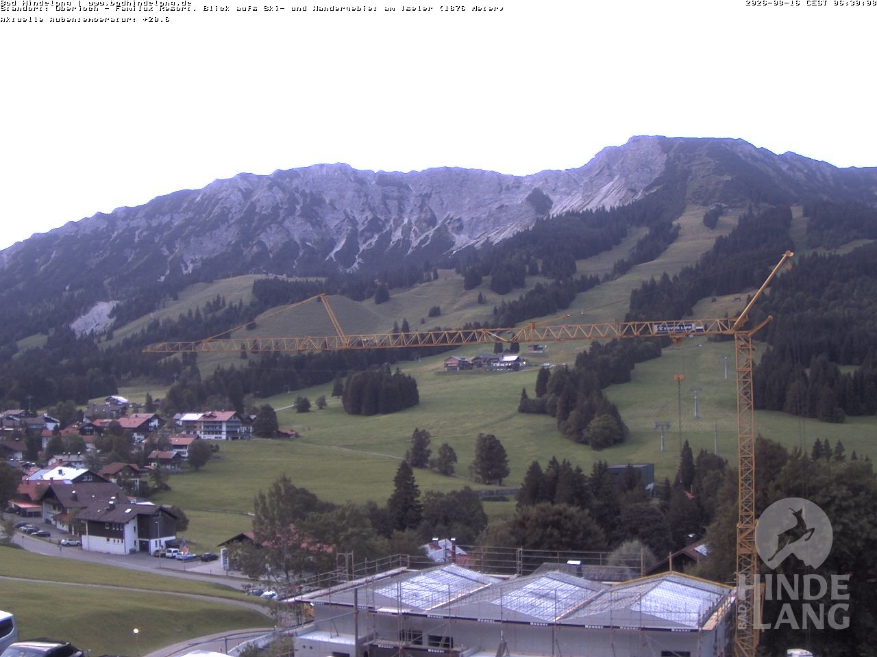 Archiv Foto Webcam Sicht vom Kinderhotel Oberjoch aus auf das Skigebiet gegenüber