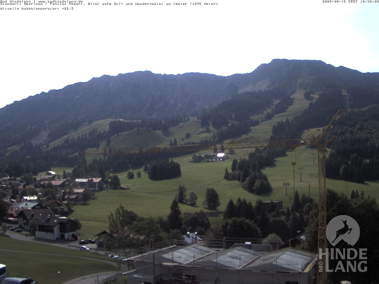 Archiv Foto Webcam Sicht vom Kinderhotel Oberjoch aus auf das Skigebiet gegenüber