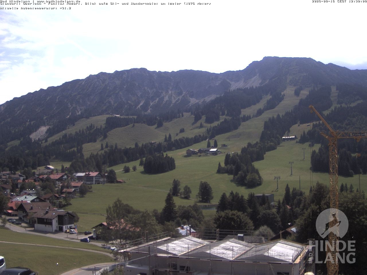Archiv Foto Webcam Sicht vom Kinderhotel Oberjoch aus auf das Skigebiet gegenüber