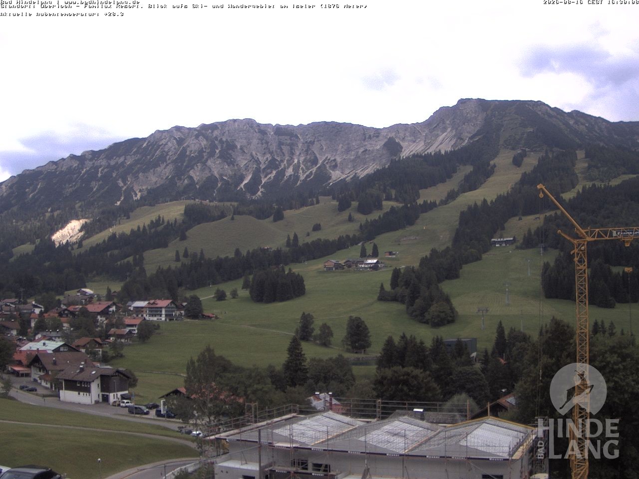 Archiv Foto Webcam Sicht vom Kinderhotel Oberjoch aus auf das Skigebiet gegenüber