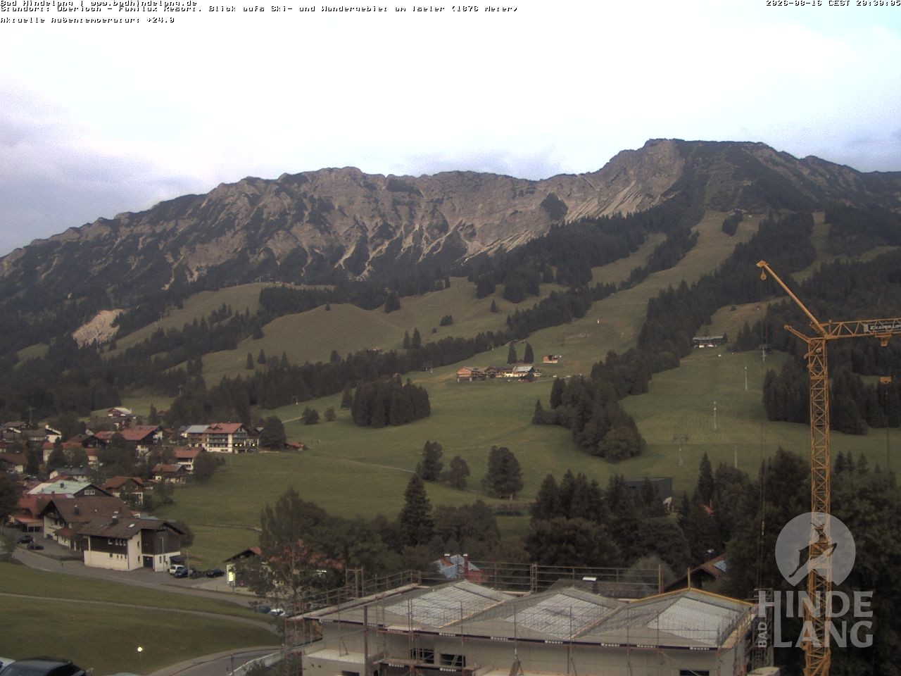 Archiv Foto Webcam Sicht vom Kinderhotel Oberjoch aus auf das Skigebiet gegenüber